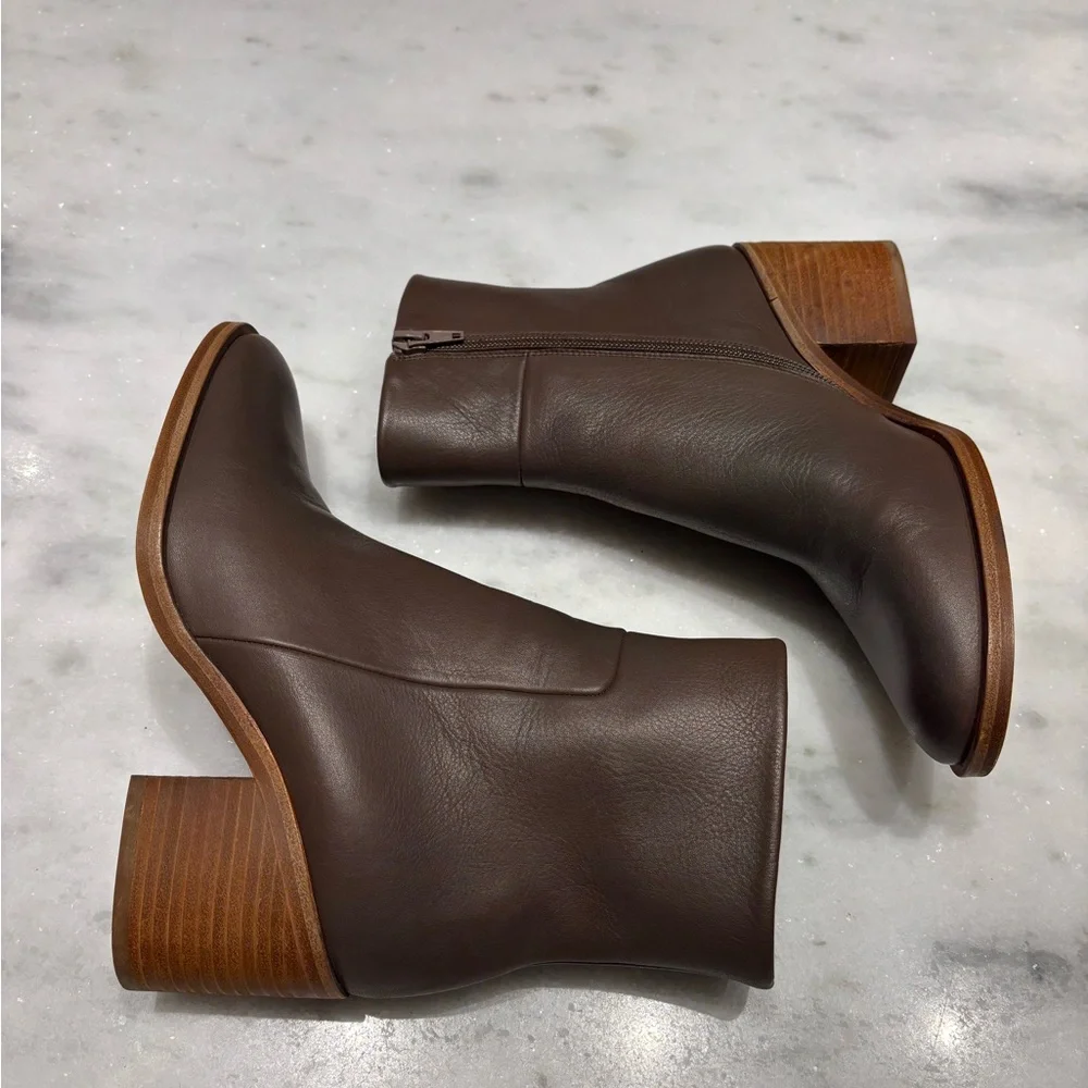 COCLICO Taupe Lather Ankle Boots - Picture 3 of 7